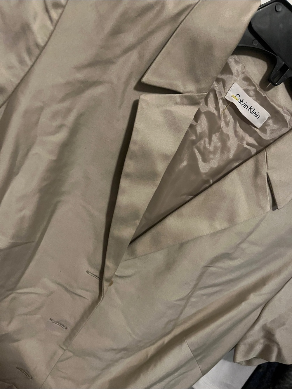 Calvin Klein Short Sleeve Midi Dress in Light Taupe - Picture 3 of 3